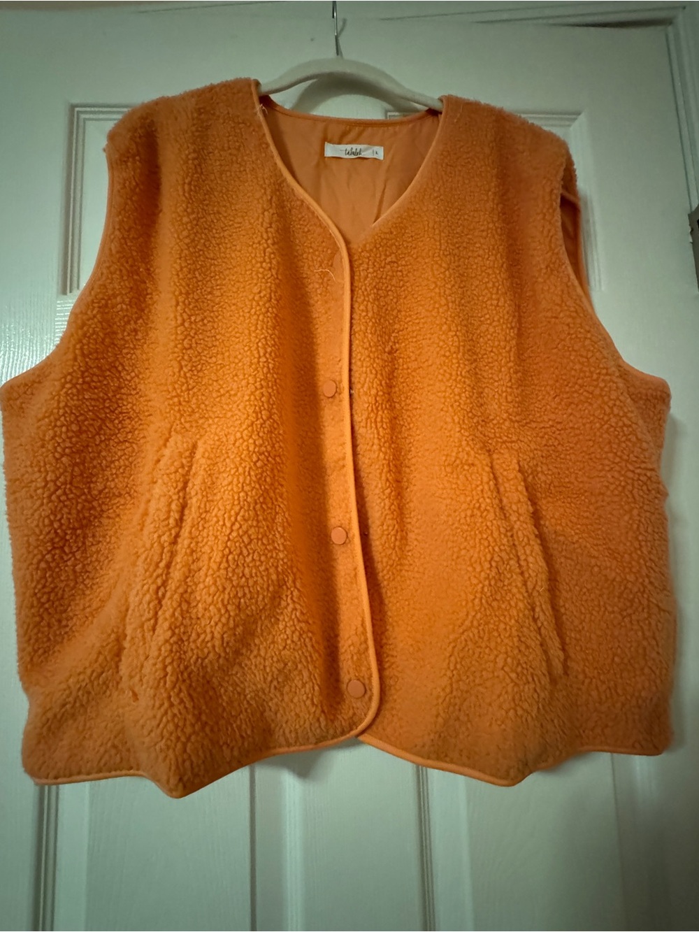 TALULAH Orange Sherpa Vest